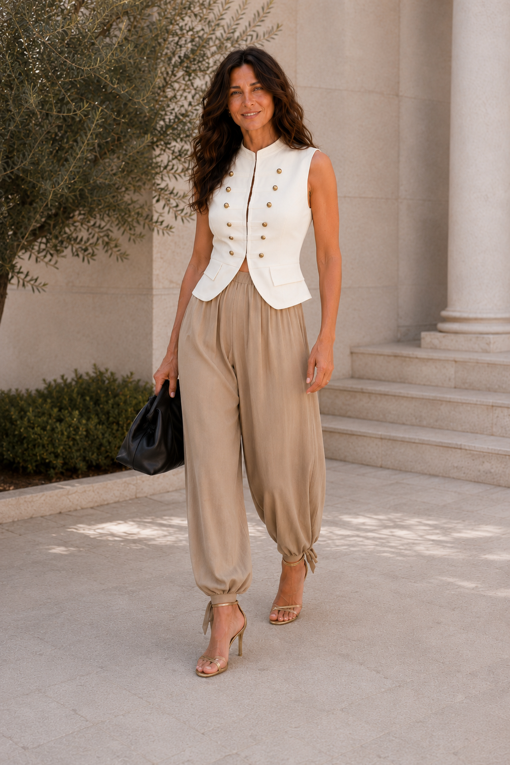 Heritage | Chaleco de Inspiración Militar Blanco