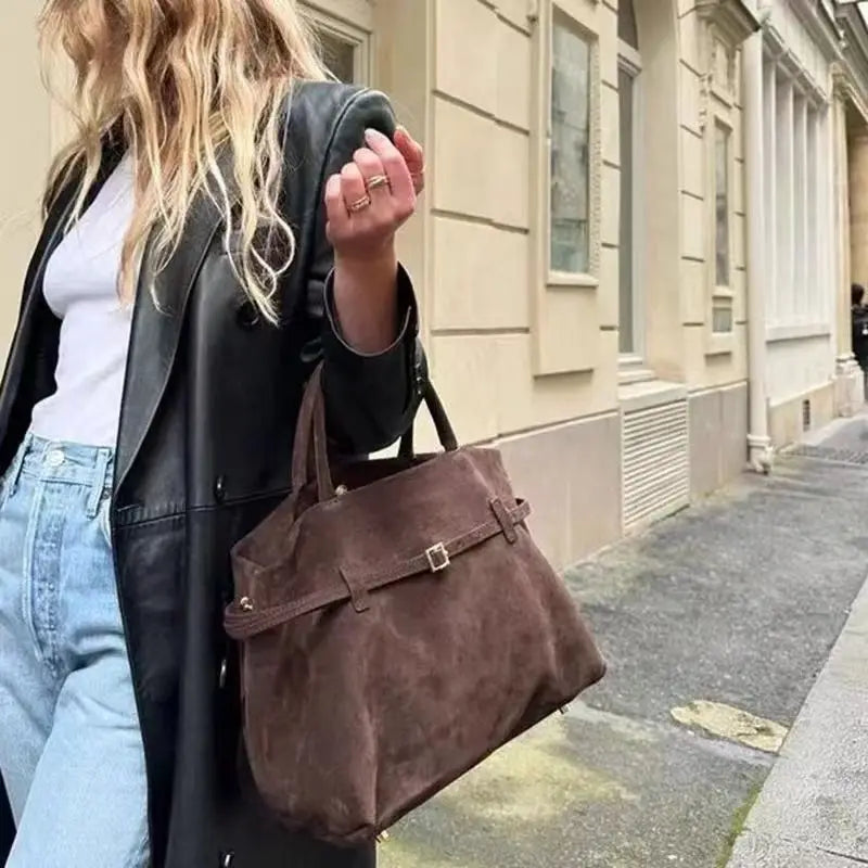 Bolso tote marrón