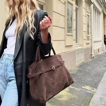 Bolso tote marrón