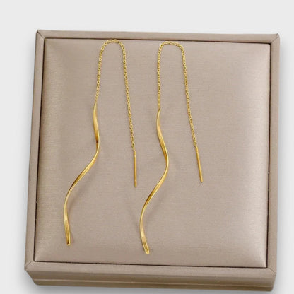 Pendientes largos espiral