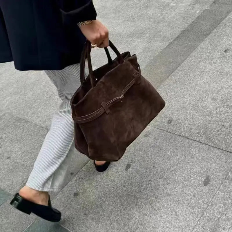 Bolso tote marrón