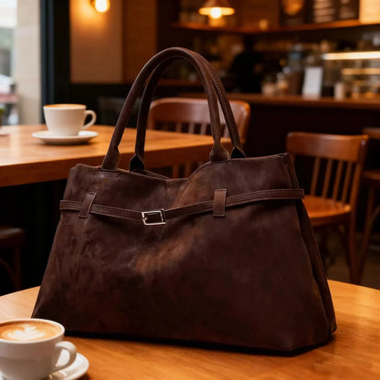 Bolso tote marrón